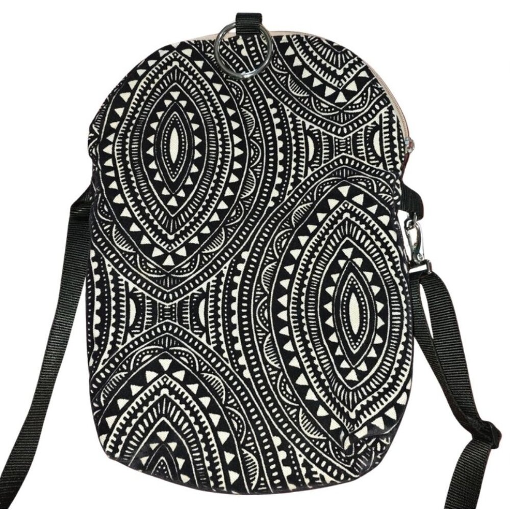 Kindered Spirit Boho Multi Pattern Upholstery Flap Over Closure Messenger Bag - Picture 3 of 6